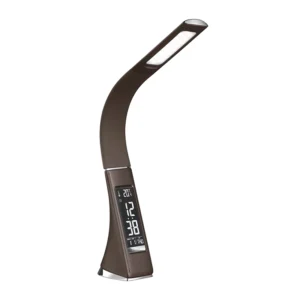 Multifunctional LED Desk Lamp with Clock, Alarm, and USB Charging Port