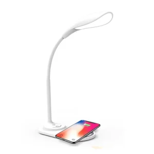 Adjustable LED Desk Lamp with 3 Color Temperatures and Wireless Charging